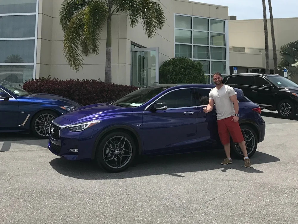 Client with his new Infiniti Q30